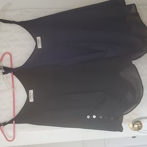 2 piece bundle chiffon like dressy tank top .NWOT